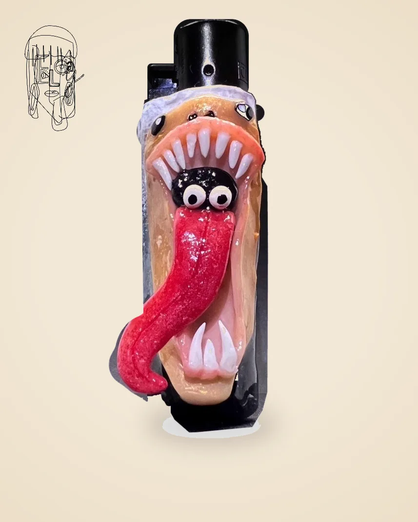 Big Mouth Monster, hand-sculpted Clipper lighter case